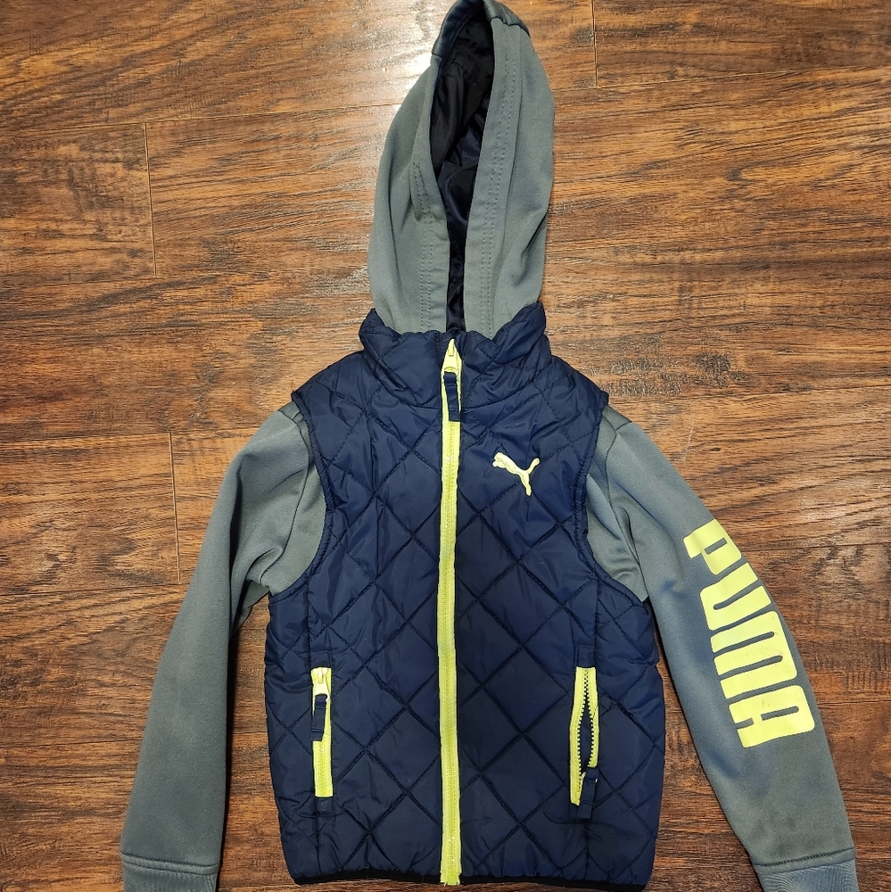 Puma boys jacket size 6 layered look